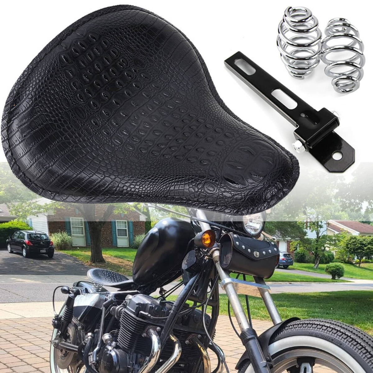 Solidspare Motorcycle Solo Seat For Honda Shadow Spirit ACE VT 1100 750 Rebel 250 300 450
