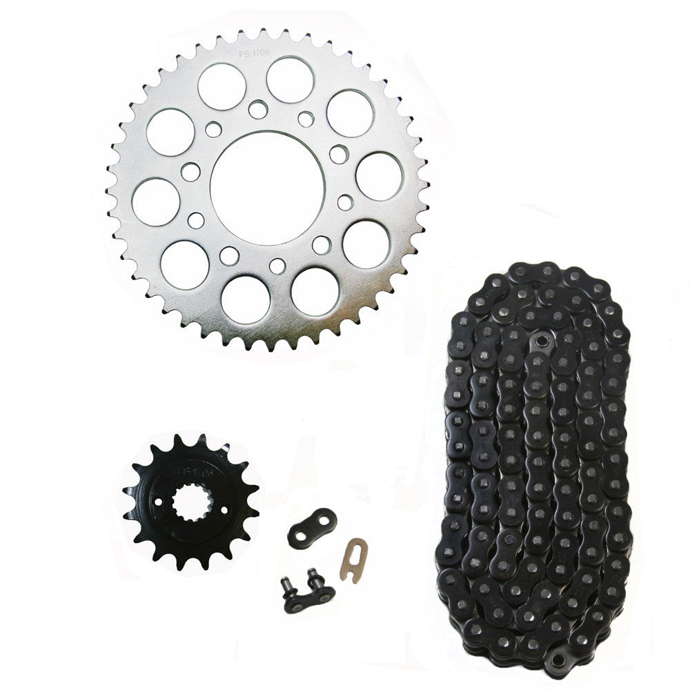 Solid Spare Black 525x120 O-Ring Chain & 16/44 Sprockets for Honda Shadow VLX 600 1989-2007