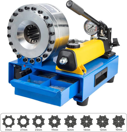 Solidspare 5600KN Hydraulic Hose Crimper Pipe Clamping Machine With 8 Sets Dies 10mm-30mm