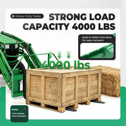 Solidspare 4000lbs Pallet Fork Frame For John Deere Loader Skid Steer For 2" Receiver Hitch