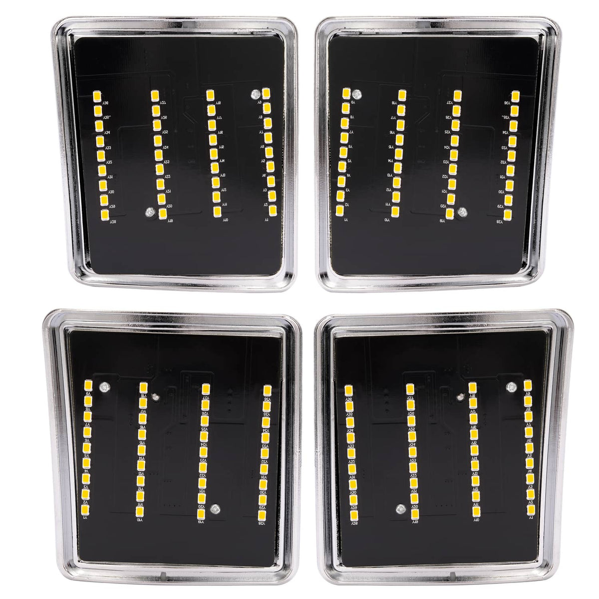 Solid Spare For Chevy C/K 1500 2500 3500 94-98 LED Sequential Corner Side Marker Lights Set