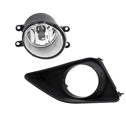 Front Bumper Lower Black Grille+Fog Lights Chrome For 2009 2010 Toyota Corolla