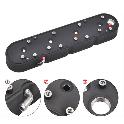 Solidspare Black Valve Covers with Coil Mounts w/Covers for Chevy LS LS1 LS2 LS3 LS6 LS7