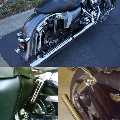 Solidspare Rear Air Suspension Shocks For Harley Touring Road King Electra Street Glide 80+