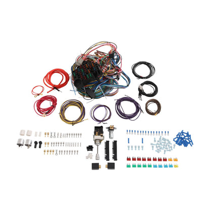 Solidspare Universal 22 Circuit Wiring Harness Street Hot Rat Rod Custom Wire Kit XL WIRES