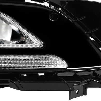 Solid Spare Pair LED&DRL Fog Lights Bumper Lamps LH&RH w/Bulbs For Hyundai Tucson 2019-2021