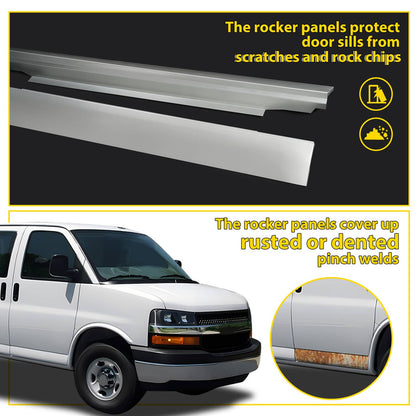 Solid Spare For Chevy Express GMC Savana 1996-2014 Front Door Outer Rocker Panel Left Right