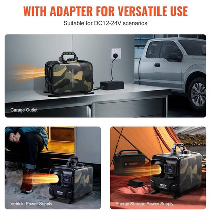 Solidspare 8KW Diesel Air Heater All in one 12V/24V 110V Bluetooth APP Remote Control Car
