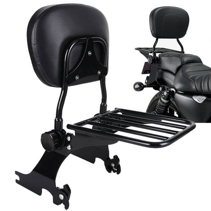 Solidspare 94-03 Backrest Sissy Bar + Luggage Rack For Harley Sportster XL 883 1200 Custom
