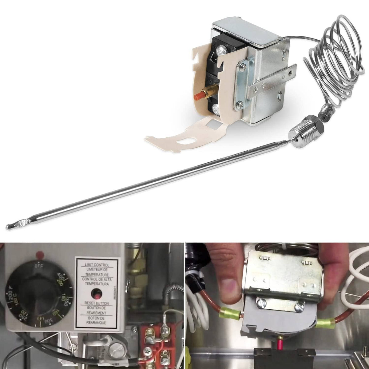 Solid Spare PP10084 High Limit Switch for Pitco Fryer and Gas Fryer Safety Thermostat 450°F