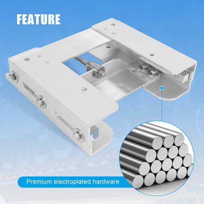 Solidspare Adjustable 4'' Set Back Jack Plate Manual Power Lift Transom Outboard Boat Motor