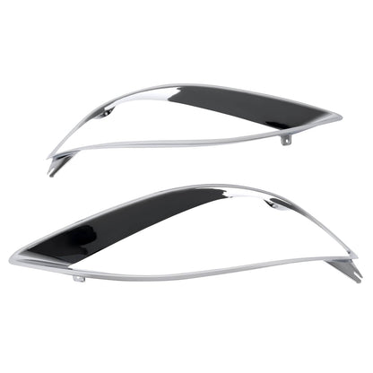 Solid Spare Left & Right Chrome Headlight Bezel Trim For Freightliner Columbia 2001-2017