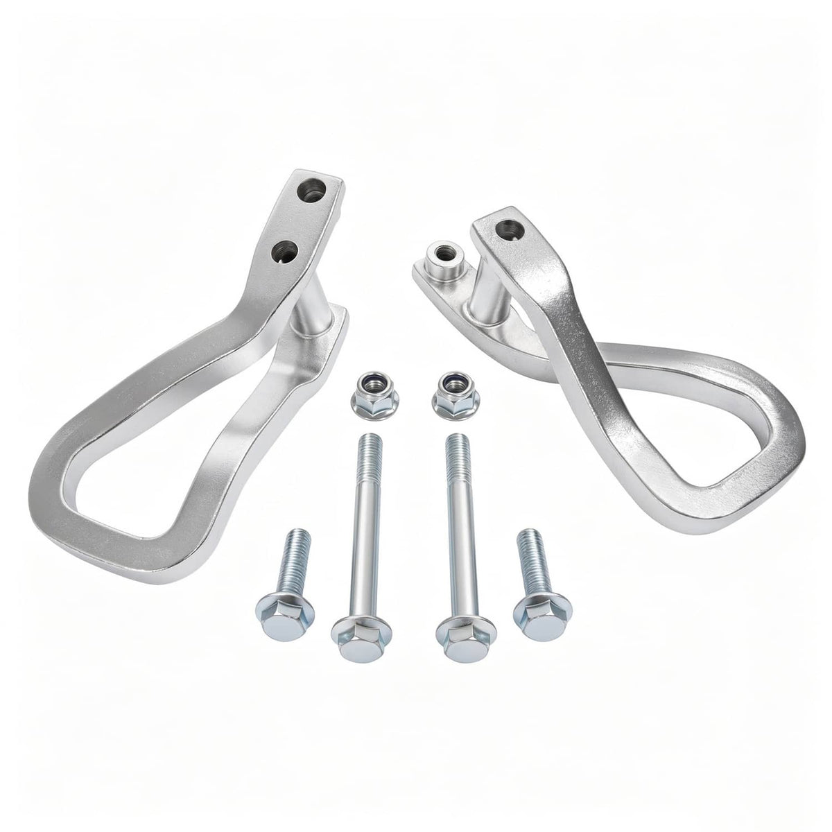 Solid Spare 2X Front Chrome Tow Recovery Hooks w/Bolts #84195902 For GMC Sierra 1500 2019-26