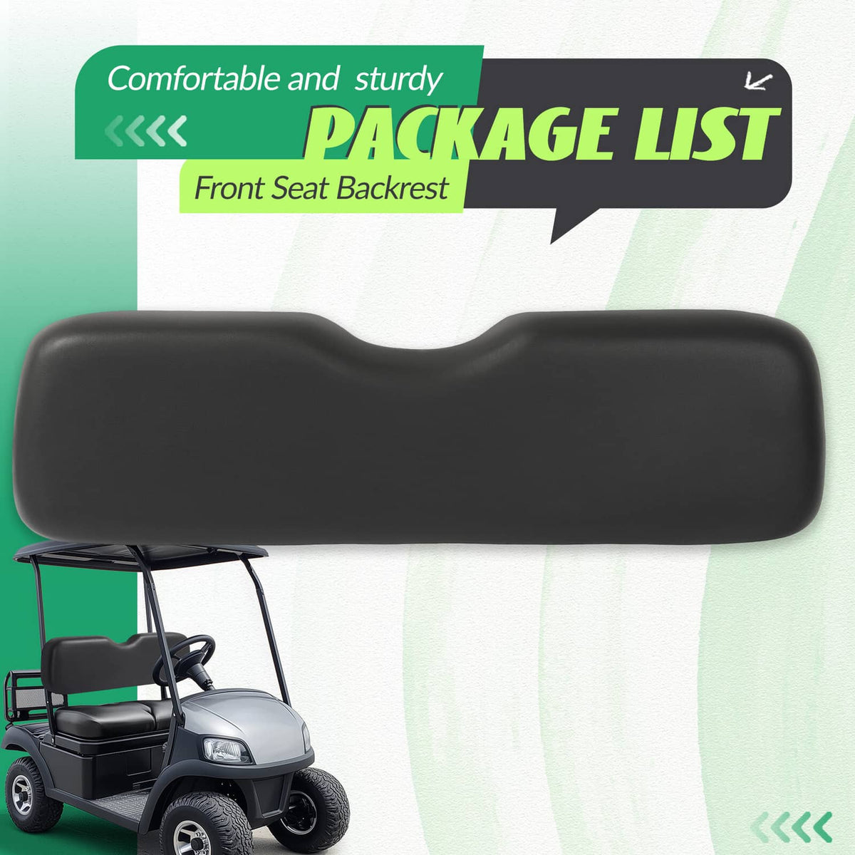 Solidspare Front Golf Cart Seat Back Backrest Cushion Assembly For EZGO RXV 2008-up Models