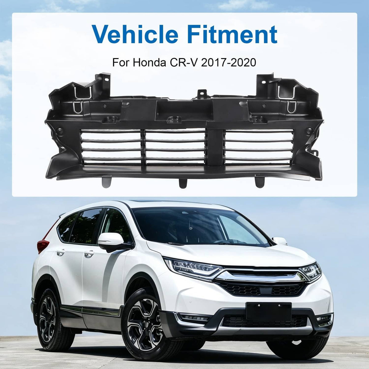 Solidspare Front Radiator Upper Active Grill Shutter W/ Motor For 2017-2020 Honda CRV CR-V