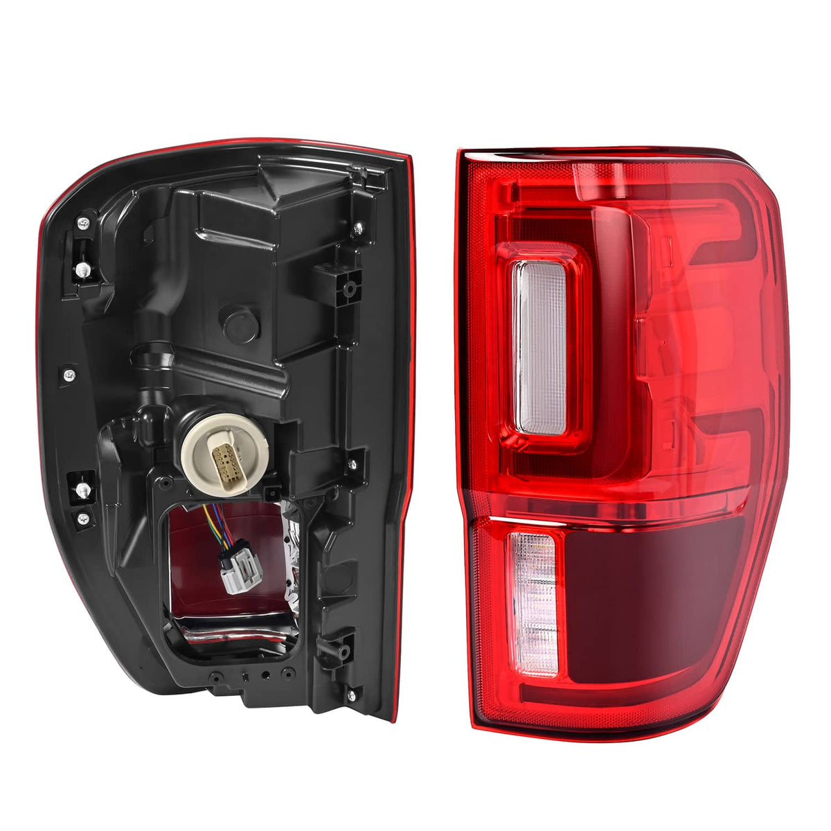 Solid Spare LED Tail Lights Tail Lamps w/Blind Spot For Ford Ranger 2019 2020 2021 2022 2023