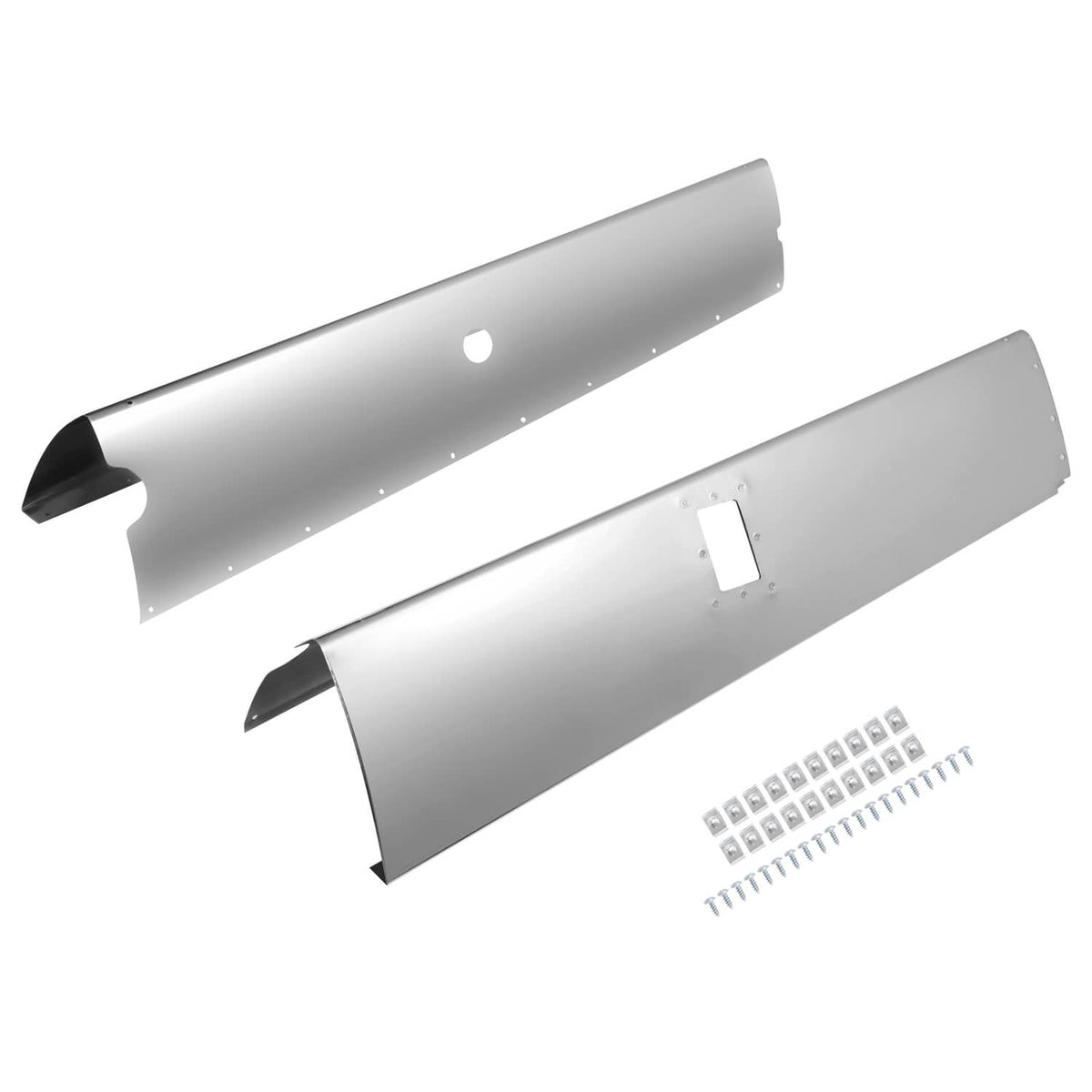Solidspare Main Gear Leg Fairing LH+RH For Cessna 182Q 182R Aluminum Polishing Silvery