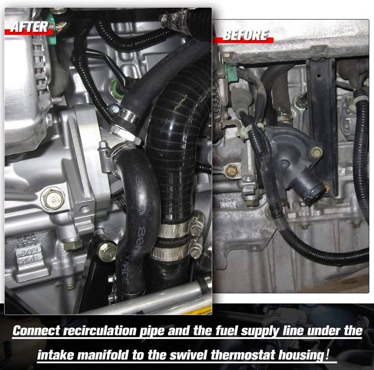 Solidspare K-Series For Honda Radiator Hose Swivel Neck Thermostat Housing Aluminum K20 K24