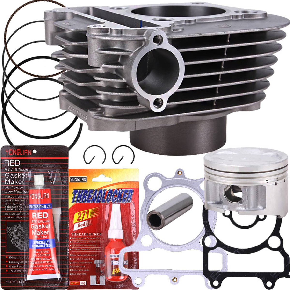 Solidspare For Yamaha Bear Tracker 250 Cylinder Piston Gasket Top End Kit Set 1999-2004 ATV