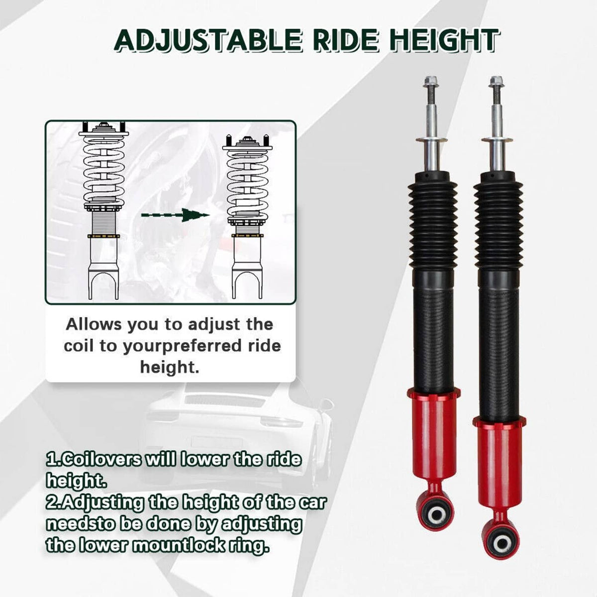 Solidspare Coilovers Suspension Kits Adjustable Height Struts Shocks For 06-11 Honda Civic