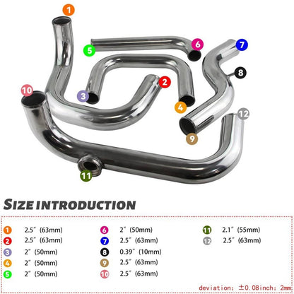 Solidspare New Intercooler Pipe Tube Kit for Honda Civic 1992-2000 Acura Integra 1994-2001