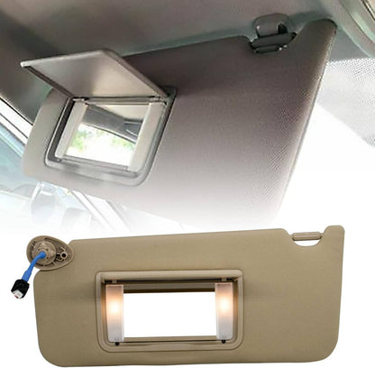 Solidspare Left Driver Side Sun Visor w/ Light & Mirror For 2008-2017 Honda Accord Beige