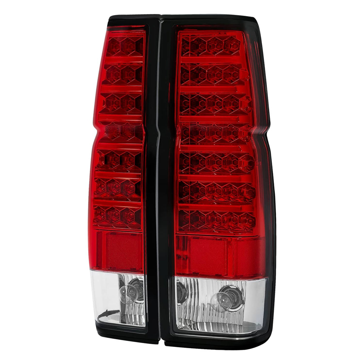 Solid Spare Red Clear LED Tail Lights Brake Lamps For Nissan D21 Hardbody Pickup 1986-1997