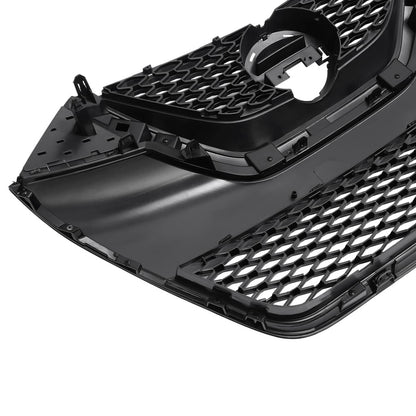 Solid Spare For Nissan Maxima 2016-2018 2017 Front Upper Grille Full Gloss Black Grill