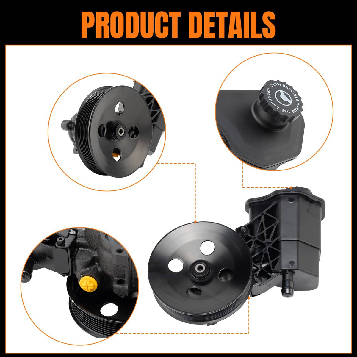 Solidspare New Power Steering Pump w/ Reservoir for 2003-2007 Dodge Ram 2500 3500 20-70268