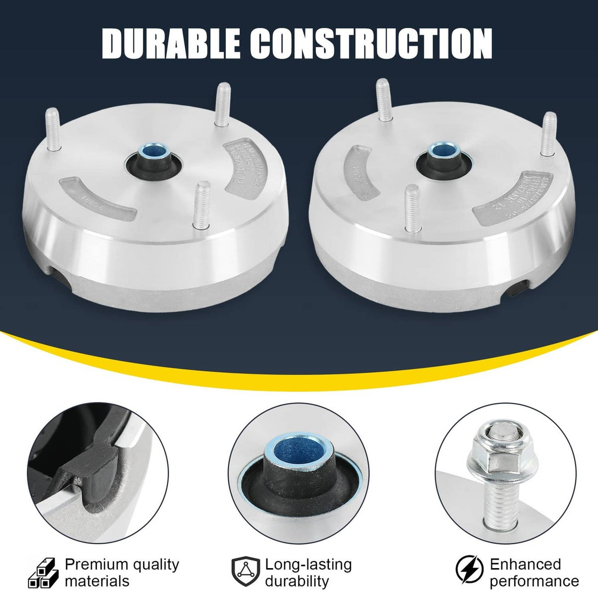 Solidspare Front Strut Shock Mount Support Upper Lower Bump Stop Kits Fit BMW X5 X6 E70 E71