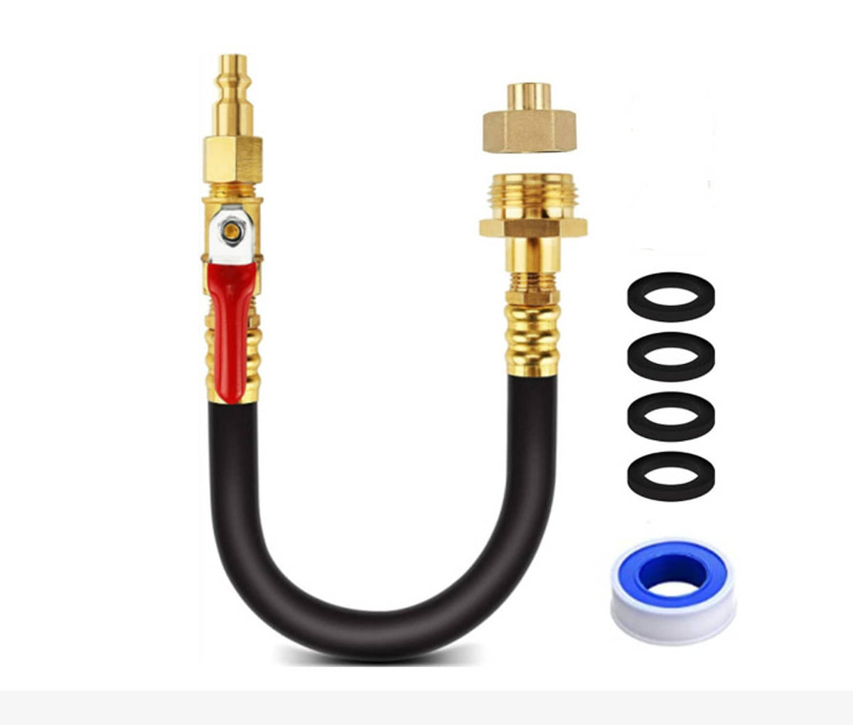 Solidspare Camper Winterizing Kit Blowout Shut Off Valve Adapter Hose Faucet For RV Trailer