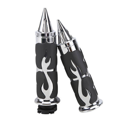 Solidspare 1" Chrome Handle Bar Hand Grips for Harley Touring Road King Street Glide 883 XL