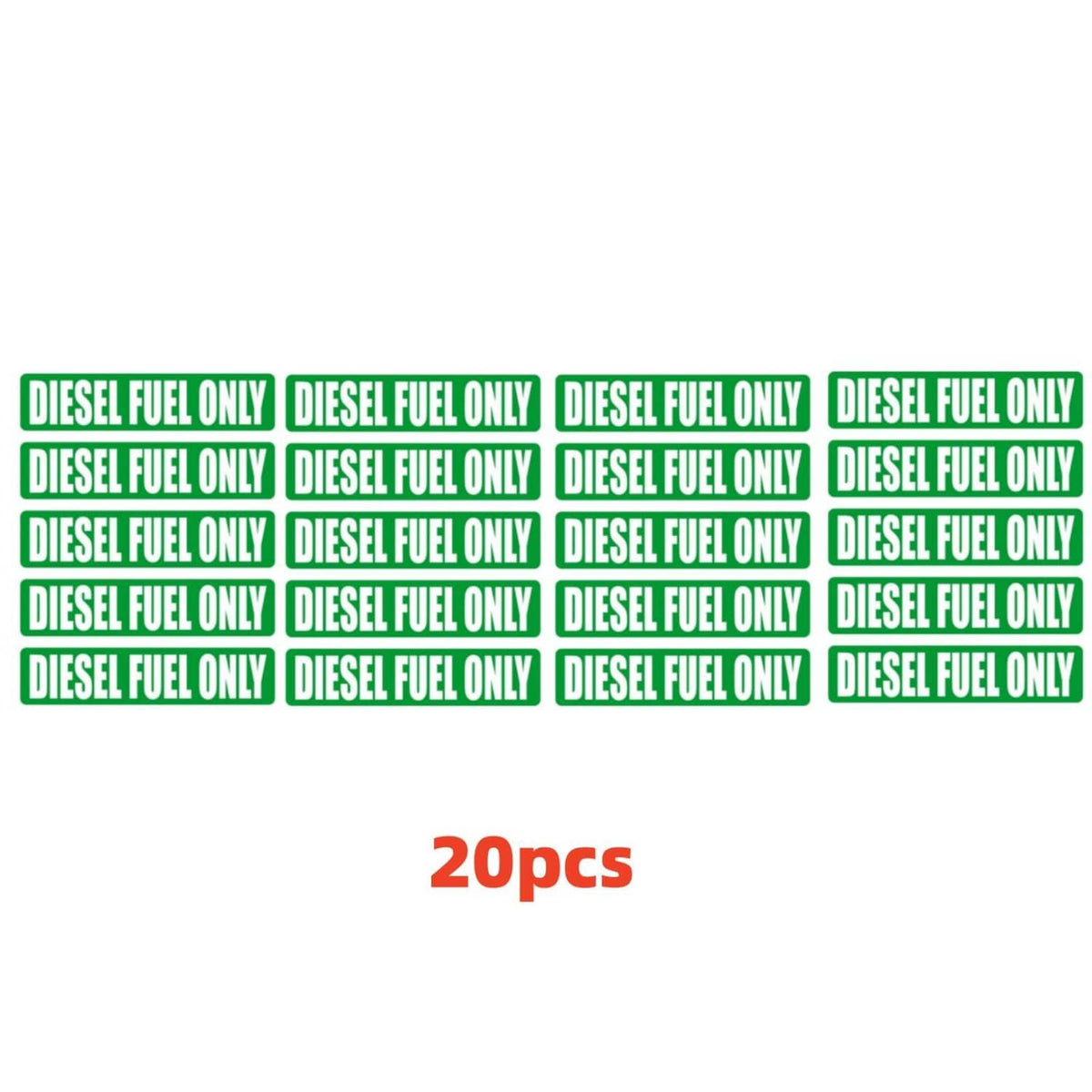 Solid Spare 20-pack DIESEL FUEL ONLY Vinyl Decals | Stickers | Turbo Barrell Labels Markers