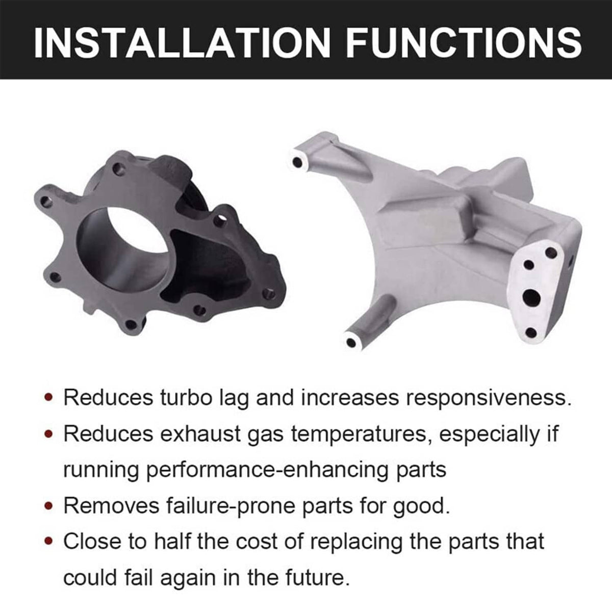 Solidspare Turbo Pedestal+ Exhaust Housing+ Bolts For Ford 99.5-03 Powerstroke Diesel 7.3L