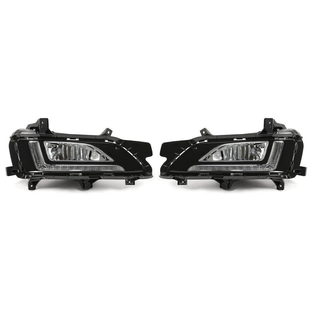 Solid Spare Pair LED&DRL Fog Lights Bumper Lamps LH&RH w/Bulbs For Hyundai Tucson 2019-2021