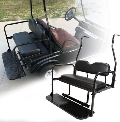 Solidspare For 2000-2013 Club Car DS Golf Cart Flip Folding Rear Seat Kit Back Seat
