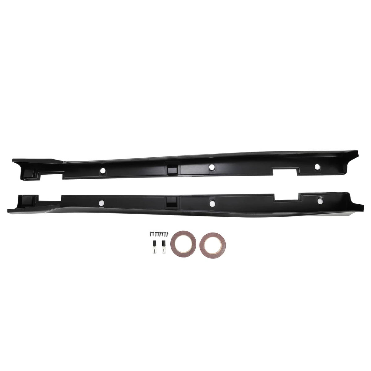 Solid Spare Black Add On Side Skirt Extensions For Honda Accord 2018-2022 JDM 4DR