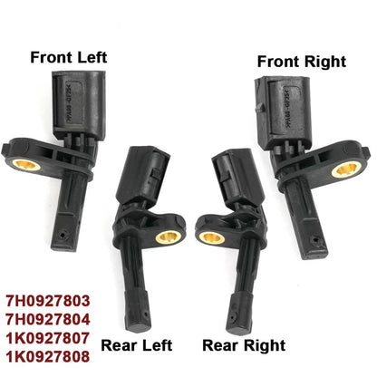 Solid Spare 4 ABS Wheel Speed Sensor Front Rear Left & Right for Audi & Volkswagen Set US