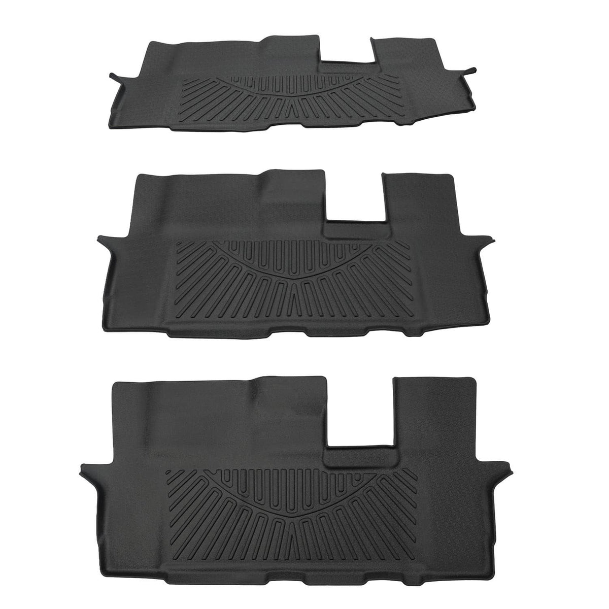 Solidspare Front & Rear Floor Mats Liners TPE For 2009-2015 Honda Pilot 4-Door All Weather