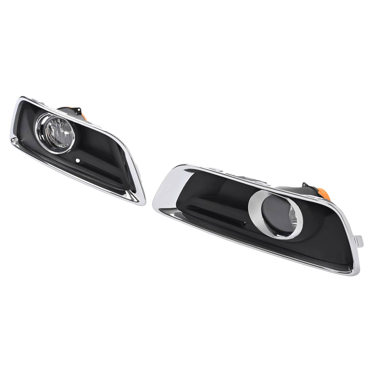 Solid Spare For Chevy Malibu 2013-2016 Fog Lights Bumper Lamps w/ Black Bezel Molding Wiring