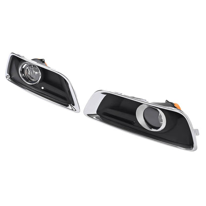 Solid Spare For Chevy Malibu 2013-2016 Fog Lights Bumper Lamps w/ Black Bezel Molding Wiring