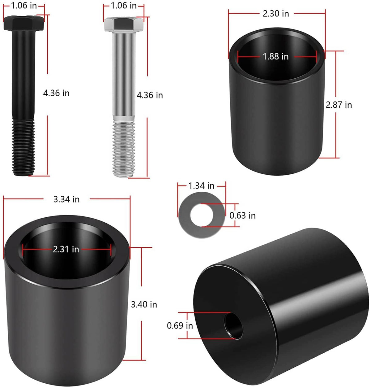Solid Spare JDG10549 Crankshaft Front Oil Seal Installer Tool Set for John Deere Servicegard