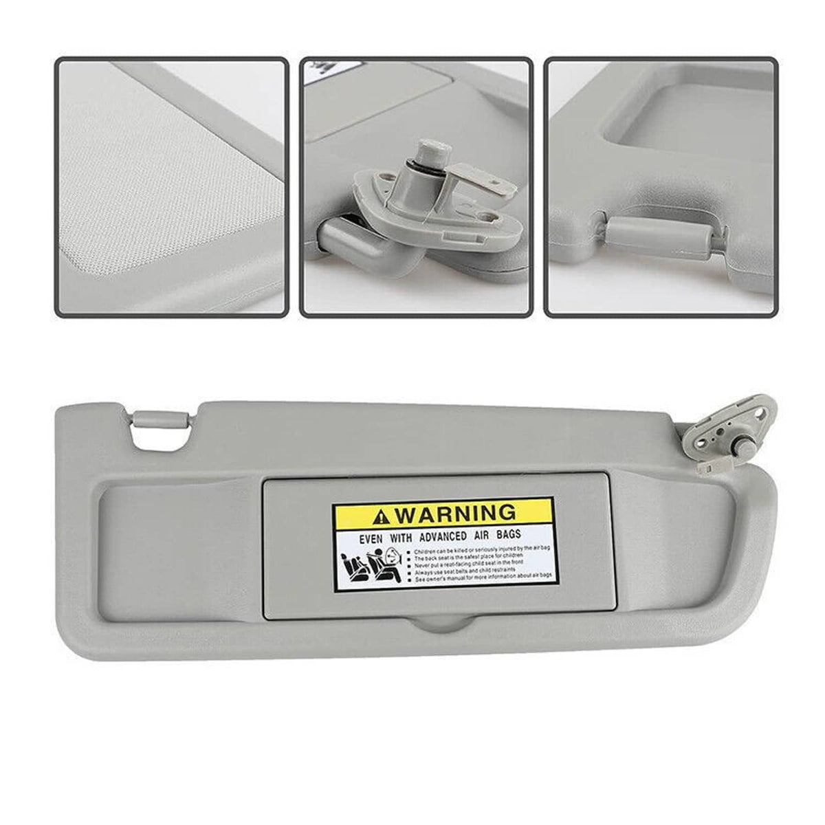 Solidspare New Sun Visor Light Gray Clear Gray Pair For 06-11 Honda Civic Left & Right Set