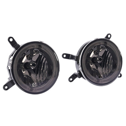 Solid Spare Fog Lights LED Halo Running Light Smoke Lens For Ford Mustang GT 2005-2009 RH&LH