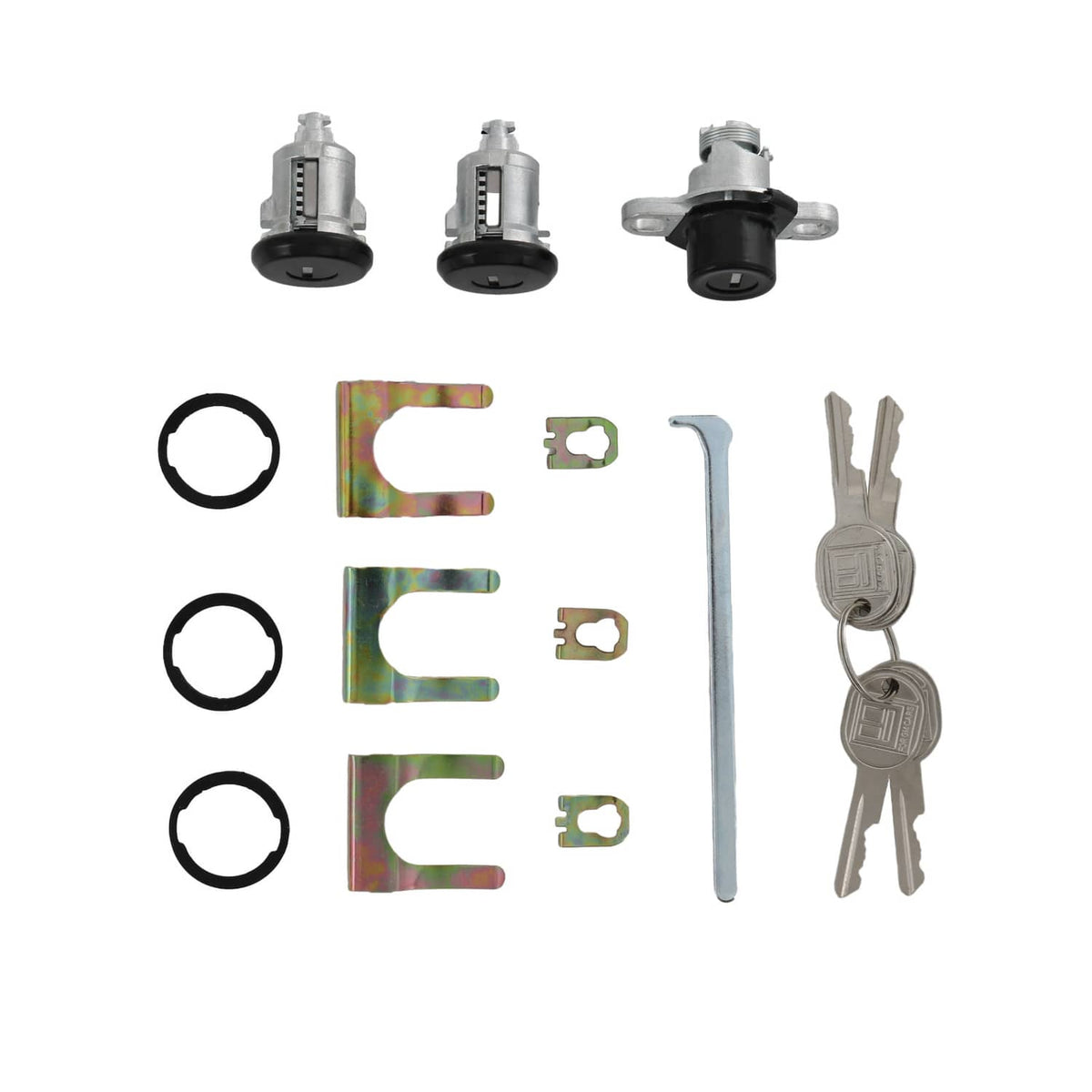 Solidspare Black Doors & Hatch Lock Cylinder Set PY472 For 1993-2002 Camaro Firebird