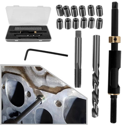 Solid Spare M11x1.5 Head Bolt Thread Repair Kit 35119S for Cadillac Honda Toyota GM 4.0/4.2L