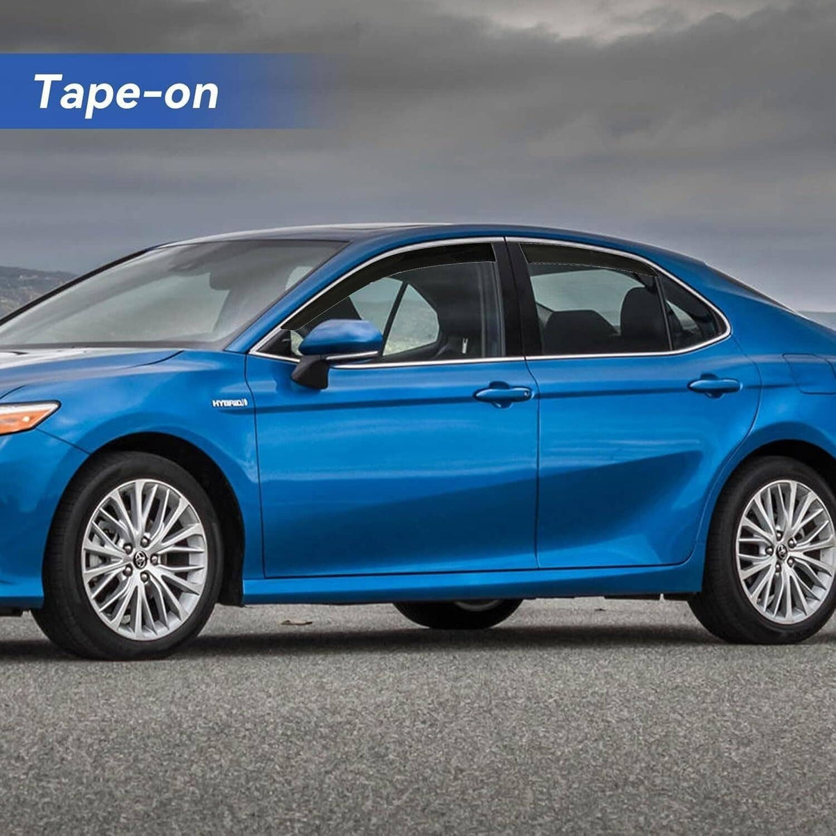 Solidspare New For 18-24 8th Gen Toyota Camry JDM 3D Mugen Style Window Visors Rain Guards