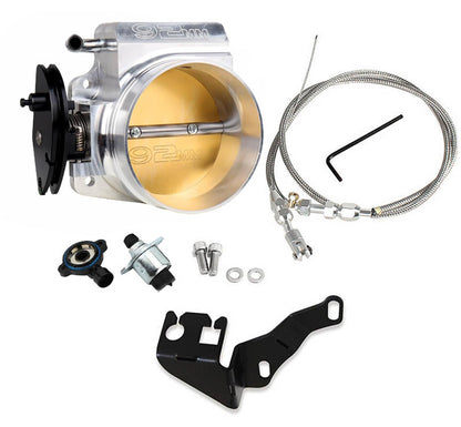 Solidspare 92MM LS Throttle Body with Position Sensors TPS IAC & Throttle Gas Cable Kits