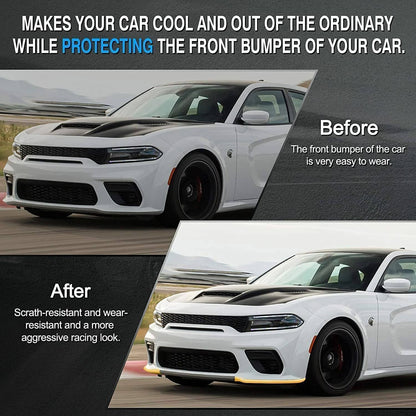 Solidspare Front Bumper Lip Splitter Trim Cover Yellow For 2015-2022 Dodge Charger SRT Scat