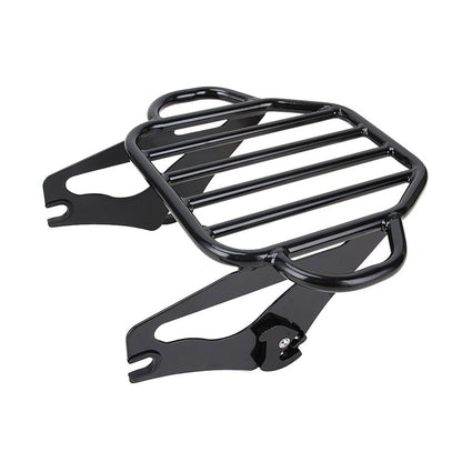 Solidspare For Harley Touring Models 2009-2024 Backrest Sissy Bar and Luggage Rack Black
